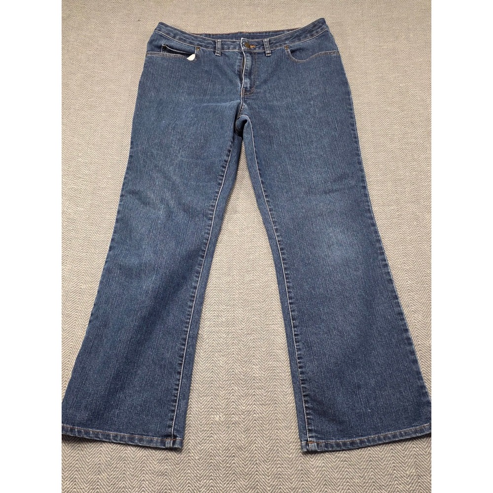 Bobbie Brooks Womens Size 14 Blue Denim Flare Leg Jeans Cotton Blend